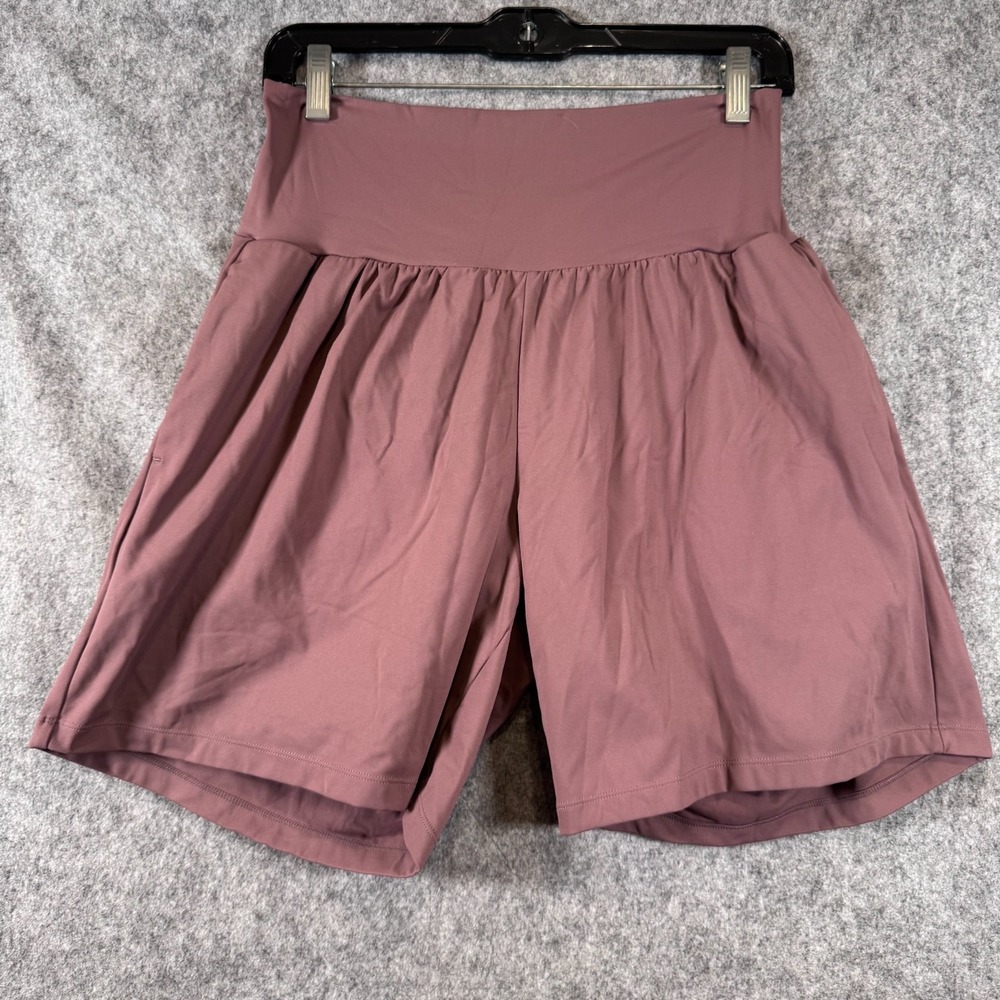 Halara Softlyzero Airy High Rise Shorts Womens Large Mauve Pink 7"